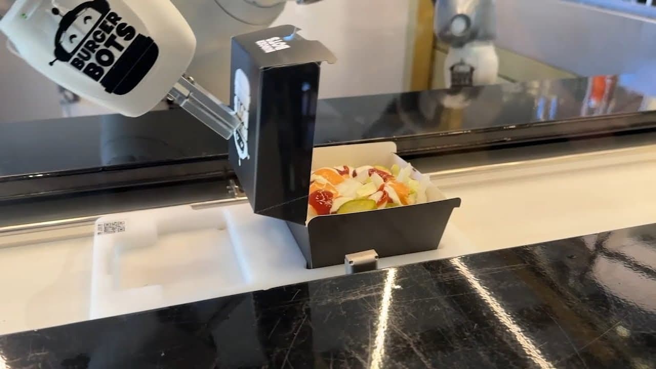 ABC7 Eyewitness News segment on Burger Bots in Los Gatos
